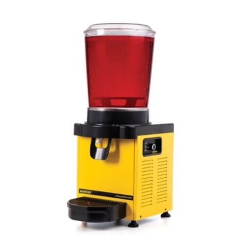 Samixir M10 Panoramik Karıştırıcılı Soğuk İçecek Dispenseri, 10 Litre, Sarı Renk M10-AY